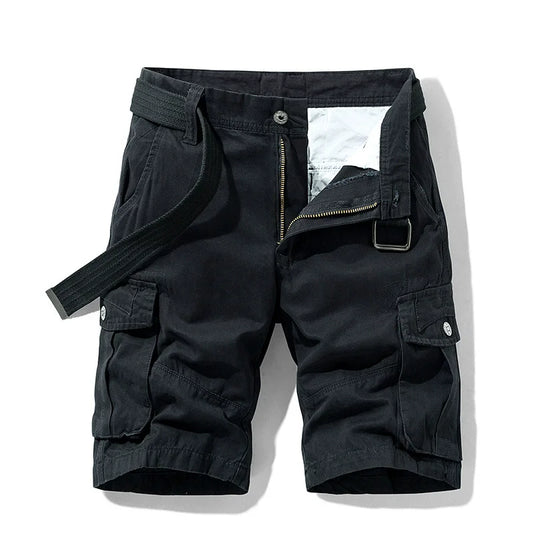 2026 Summer Cargo Short Men Fashion Casual Shorts Mens Military Cargo Pocket Pants Cotton Male Tactical Shorts No Belt Plus Size