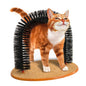 Cat Toy Arch Self Groome Pamper Feline with A Massage Grooming Rubbing Brush with Scratching Pad Toy for Cats Interactive Toys