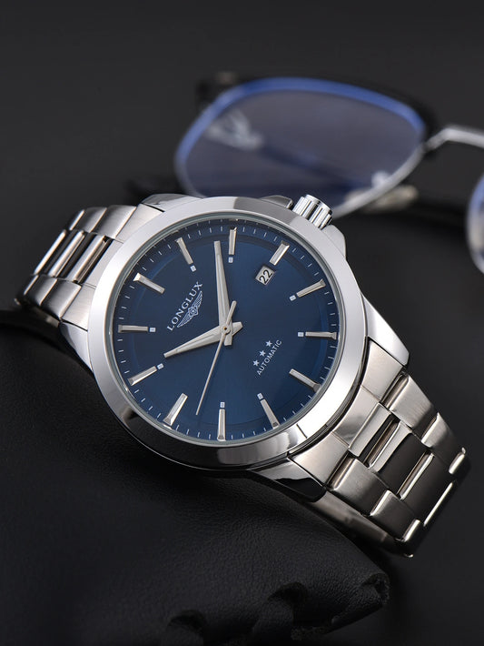 Men automatic watch business date mechanical watches waterproof stainless steel luminous minimalist gift for you