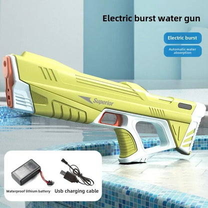 New Electric Water Guns Children Wholesale AutomaticWater Absorption Battery DisplayLarge Capacity Boys' Water PlayToyWater Gun