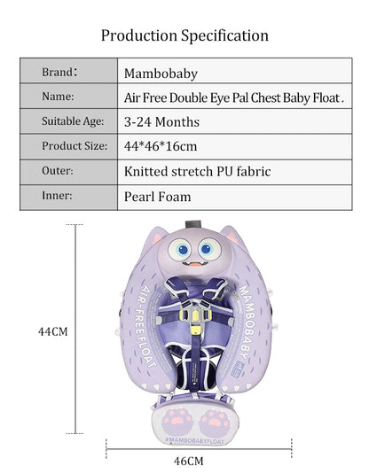Mambobaby Float 98% UV Protection Canopy Safe Air-Free Core Comfort Skin-friendly Design Baby Swim Ring Toddler Pool Float Infant Swim Circle Swimming Buoy 1 Years 3-34 Months Boy and Girl Globally Certified Safe Design