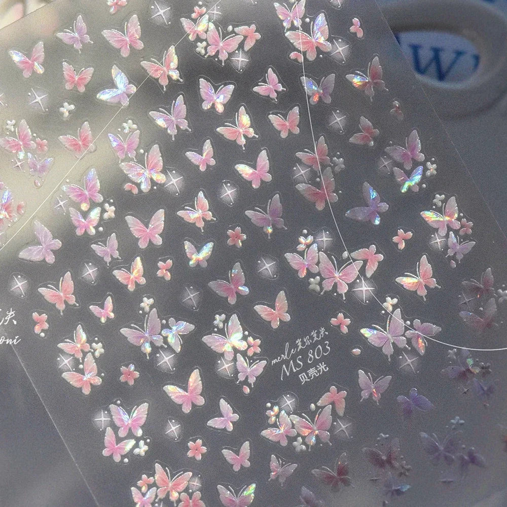 Ocean Shell Starfish Shell Conch Whale Dolphin Seahorse Coconut Tree Water Bubbles Self Adhesive Nail Art Sticker Manicure Decal