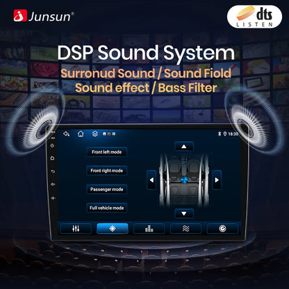 Junsun Wireless CarPlay Android Auto Car Radio for Seat Leon MK2 2005 2006 2007 2008 -2012 2 DIN Multimedia Stereo with Built-in Cooling Fan GPS Navigation SWC Bluetooth FM RDS DSP IPS Screen Car Intelligent Systems 4G WiFi 8
