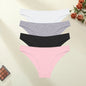 4PCS/SET Seamless Cotton Panties Women Sexy Low Waist Briefs Solid Color Breathable Female Underwear Soft  Comfortable Intimates