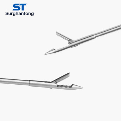 Medical Laparoscopic Hernia Needle Forceps, Laparoscopy Hernia Repair Forceps Wound Closure Suture Forceps Veterinary