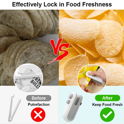Plastic Bag Sealer Mini Portable Plastic Bags Sealing Machine Handheld Food Packaging Heat Sealer Thermal Plastic Bag Sealants