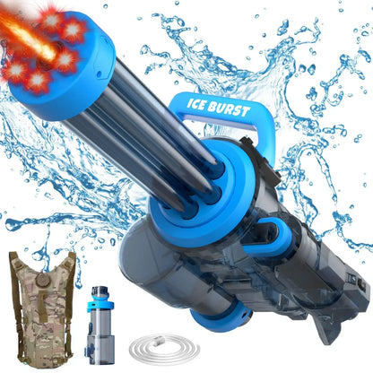 2025 The Strongest Gatling Electric Water Gun Toy, Summer Beach Pool Battle Light Shooting Water Gun Boy Adult Children Gifts
