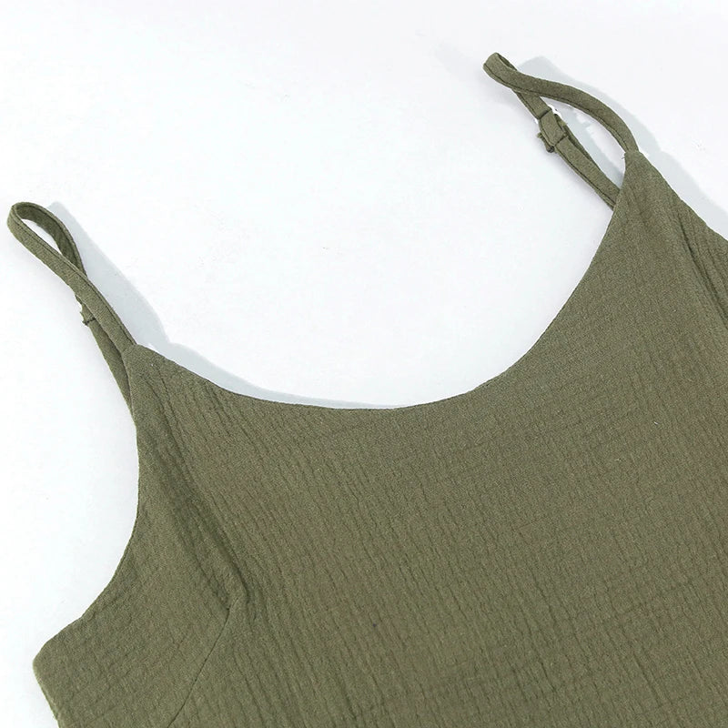 Casual Muslin 100% Cotton Gauze Dresse Summer Women's Loose Sleeveless Backless Streetwear Female Chic Dress Vestidos Long Robe