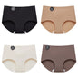 Falllsweet 4Pcs/Set Seamless Silk Briefs For Women Mulberry Silk Panties Comfortable Underpants Soft Lightweight Underwear M-2XL