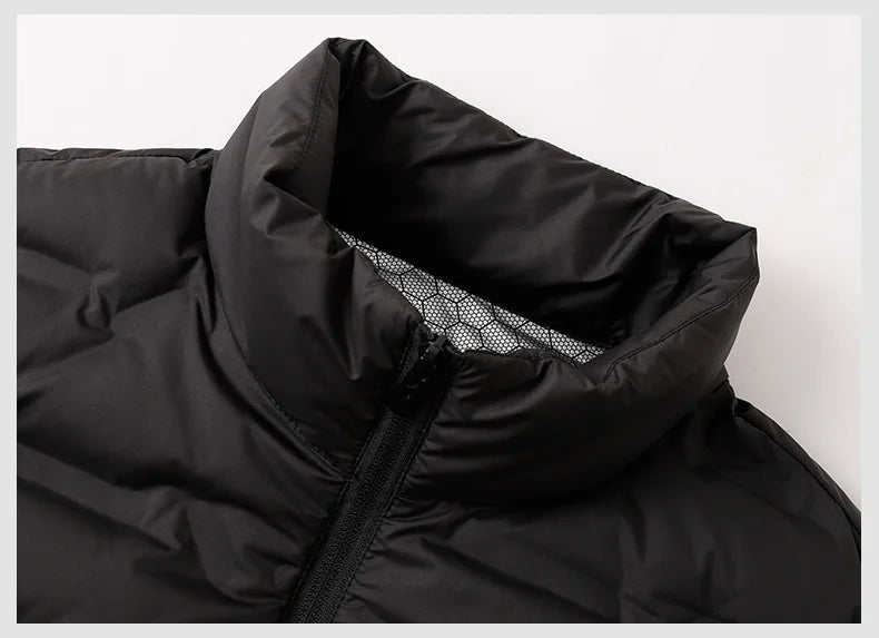 80% White Duck Down Men's Winter Vest Sleeveless Puffer Jacket Graphene Liner Stand Collar Warm Down Gilet Coats Big Size 6XL