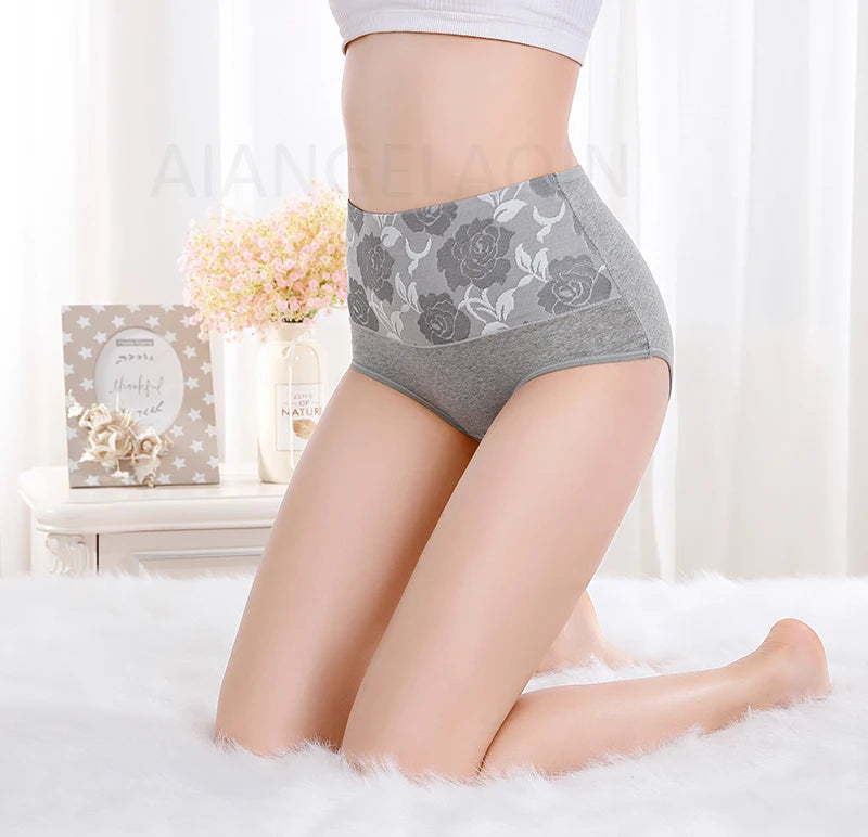 3Pcs/Lot Women's Underwear Plus Size Cotton Panties High Waist Briefs Sexy Lingerie Female Pantys M-5XL Seamless Underpant Girls