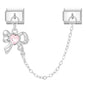 Tassel Chain Butterfly Flowers Star Moon Heart Zircon Italian Charm Links Fit 9mm Bracelet Stainless Steel DIY Jewelry Making