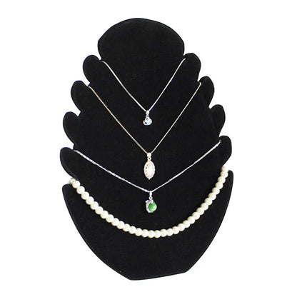 High-grade Velvet Necklace Display Stand Jewelry Showing Board Pendant Organizer for Jewellry Store Display Stand