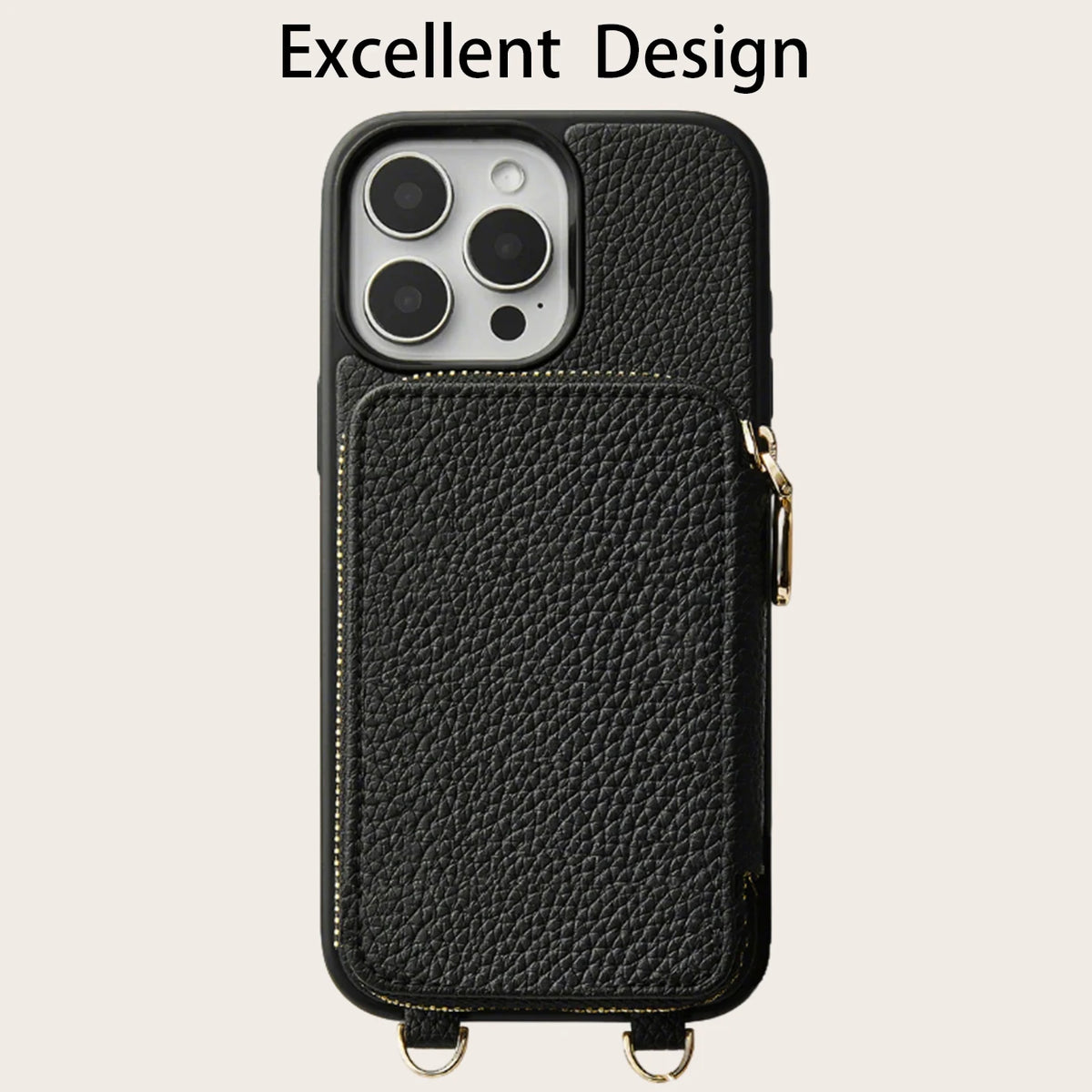 Lychee Texture Crossbody Wallet Multi-Functional Phone Case for iPhone 18 17 16 15 14 13 12 11 PRO MAX