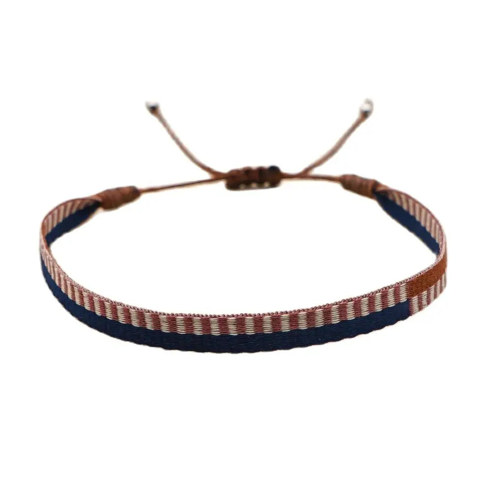 KKBEAD Wholesale Handwoven Bracelet Colombia Cloth Braided Wristband Bracelets for Women Men Gift Hippie Boho Friendship Jewelry