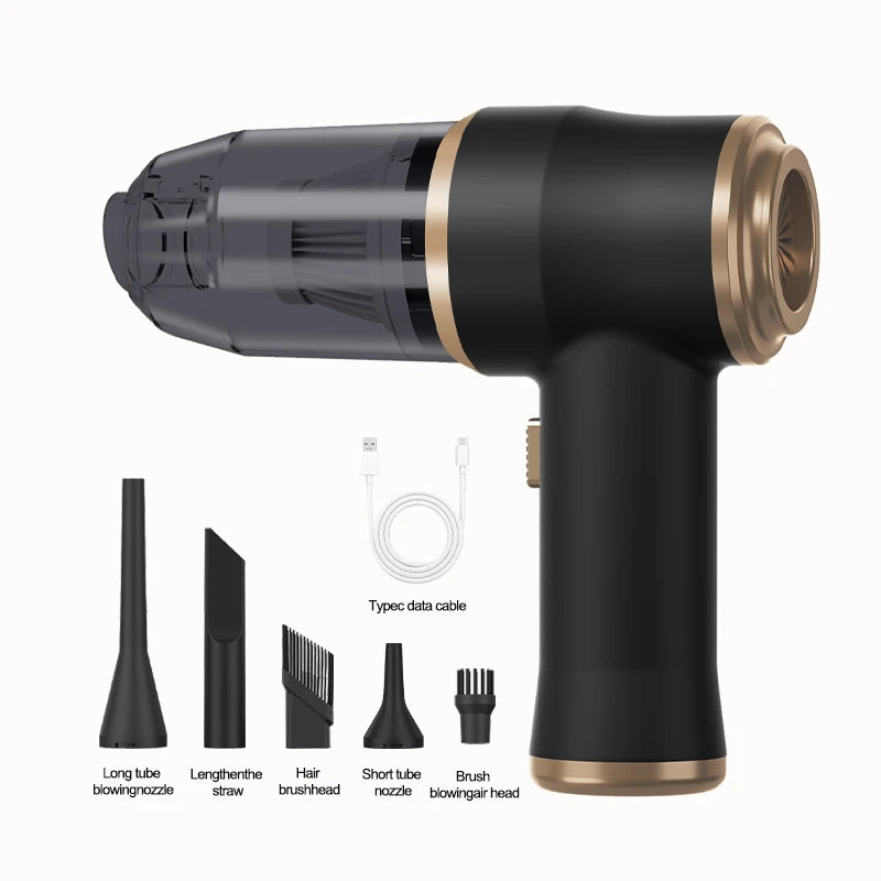 2in1 Handheld Vacuum Cleaner Blower Portable Cordless Car Vacuum Rechargeable Powerful Suction for Home Car Office Pet Hair Dust