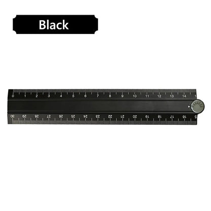 30cm Folding Ruler Drawing Measuirng Tool Aluminum Alloy Straight Ruler Multifunctional Metal Ruler School Office Supplies