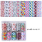 10 Patterns New Metal Nail Foils for Transfer Paper Stickers Floral Chameleon Nails Wraps DIY Water Marble Nail Art Decorations