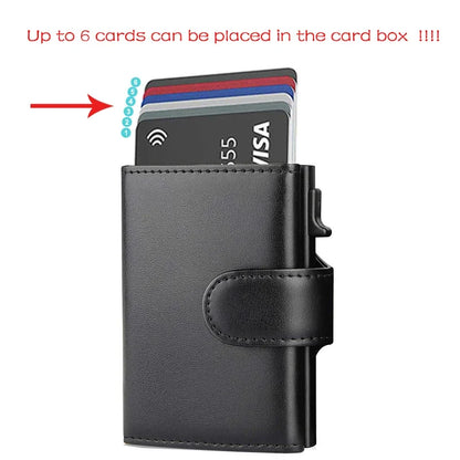 RFID Blocking Microfiber Genuine Leather Men Wallets Fashion Trifold Card Holder Money Bag Smart Slim Thin Coin Pocket Purse