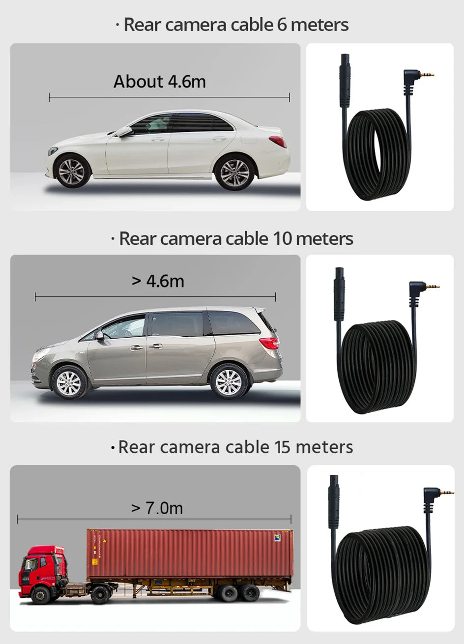 E-ACE 2K Car DVR WIFI GPS Stream Media Mirror Optional 1080P Car Video Camera Night Vision Loop Recording 24H Parking Black Box