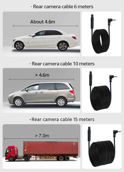 E-ACE 2K Car DVR WIFI GPS Stream Media Mirror Optional 1080P Car Video Camera Night Vision Loop Recording 24H Parking Black Box