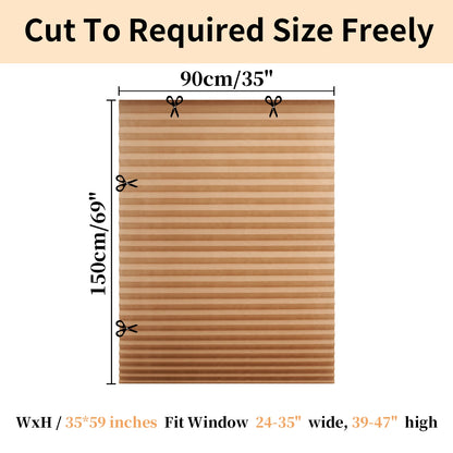No Drill Blinds Stick on Curtains Blinds for Bedroom Kitchen Bathroom Windows Light Filtering Privacy Protection with Clips