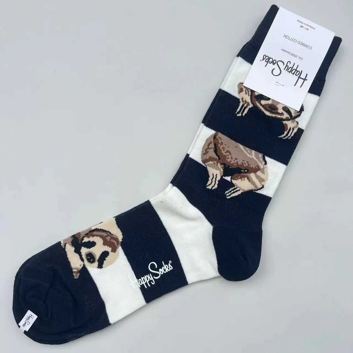 Happy Socks Men's Mid-tube Socks Four Seasons Pure Cotton Classic Socks SIZE 41-46