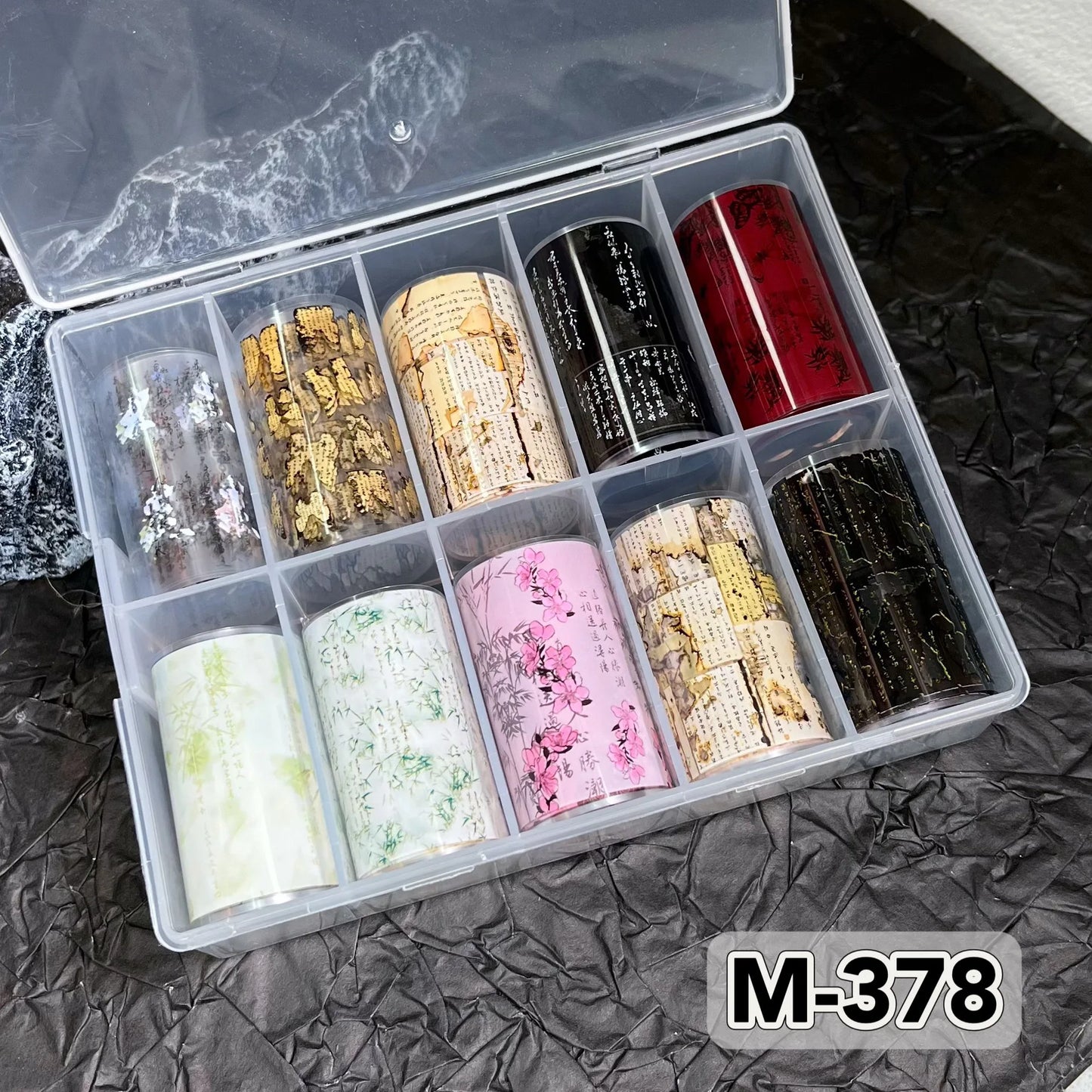 10 Rolls New Design Fresh Nail Foils for Transfer Paper Sticker Plaid Sliders Denim Nails Wraps DIY Bowknot Nail Art Decorations