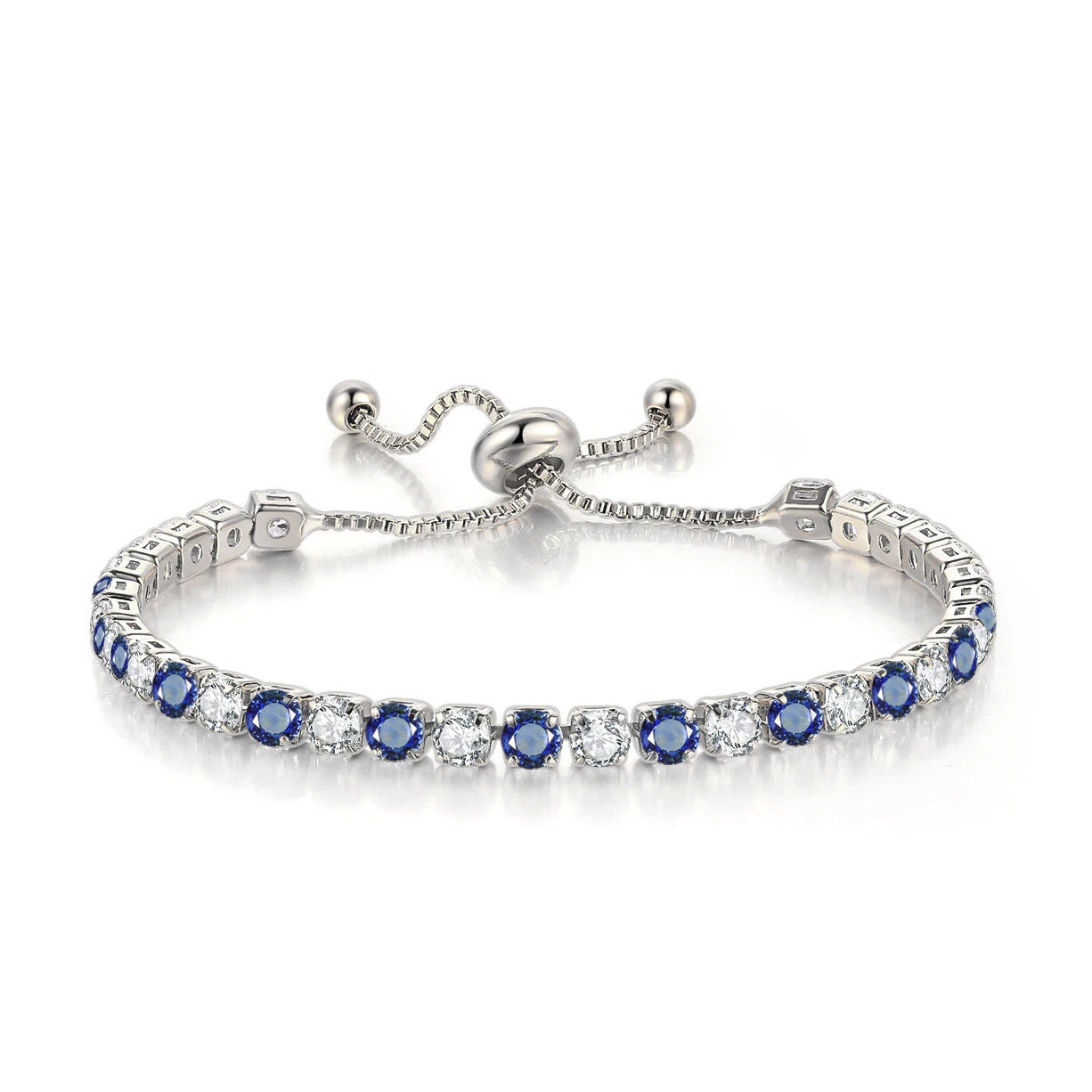 Adjustable Colorful Birthstone Tennis Bracelets for Women 4MM Crystal Bangle Female Hand Chain Trend Jewelry Accessories H133