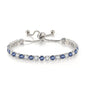 Adjustable Colorful Birthstone Tennis Bracelets for Women 4MM Crystal Bangle Female Hand Chain Trend Jewelry Accessories H133