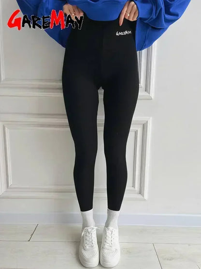 Women's Winter Leggings Ribbed Knitted Velvet Thermal Skinny Tights with Fleece Strech Cotton Beige Warm Leggings for Women 2025