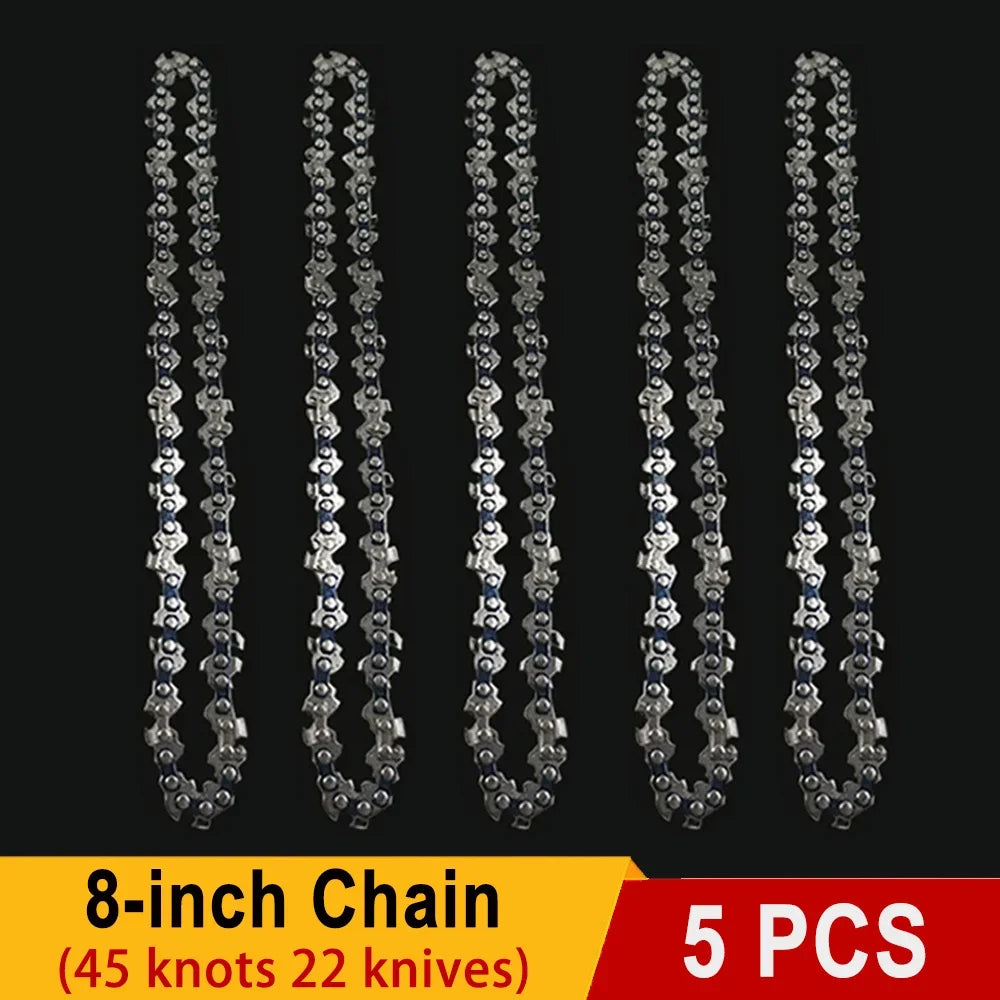 8 Inch Saw Bar 1/4"P Electric Saw 45 knots 22 knives Electric Chain Saw Guide Replacement Mini Steel Chainsaw Chains Garden Tool