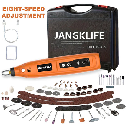 JANGKLIFE USB Cordless Rotary Tool Kit Woodworking Engraving Pen DIY For Jewelry Metal Glass Mini Wireless Drill