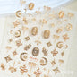 Gold Totem Red Heart Nail Art Stickers Aurora Holographic Star Moon Butterfly 5D Self Adhesive Nail Art RhinestoneS Stickers DIY