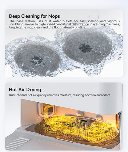 JONR Robot Vacuum P20 Pro International Edition Mopping Vacuuming Drying Wipes Automatic Cleaning Dust Collecting Drainage Water