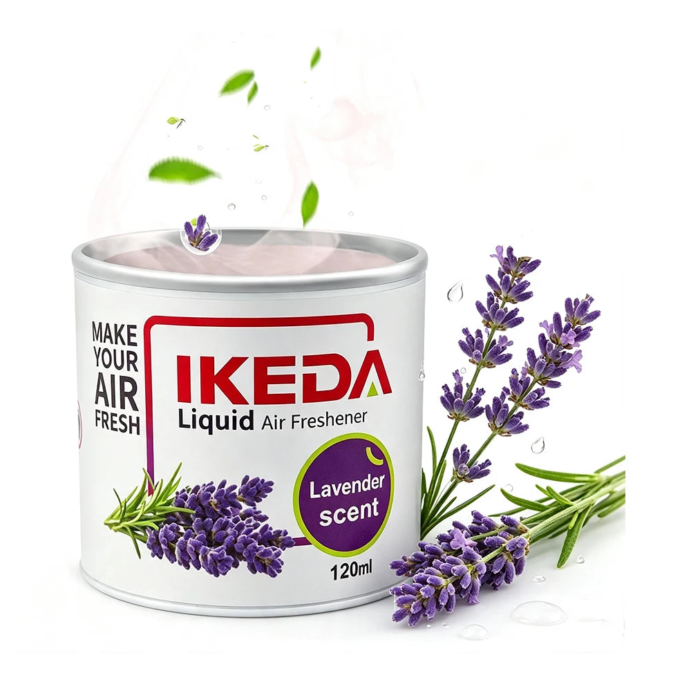 IKEDA Liquid Air Freshener Peach Scent, Odor Eliminator Deodorizer, Long-Lasting Freshness, Europe Style 120ml Bottle