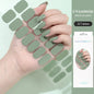 16/22 Tips Semi Cured Gel Nail Stickers for UV Lamp Designer Adhesive Nail Gel Wraps DIY Long-lasting  Nail Decoration