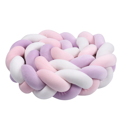 1-4M Baby Bumper Bed Braid Knot Pillow Cushion Bumper for Infant Crib Protector Cot Bumper Room Decor Crib Bedding Braid Set