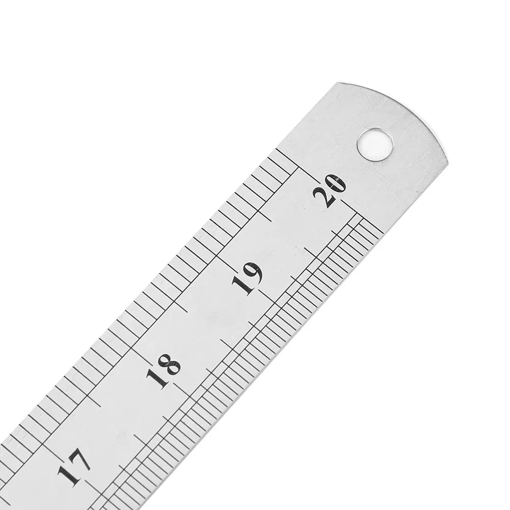 Metal Straight Ruler Stainless Steel Ruler Stationery Drafting Supplies Hand Tools Precision Double Sided Measuring Tool