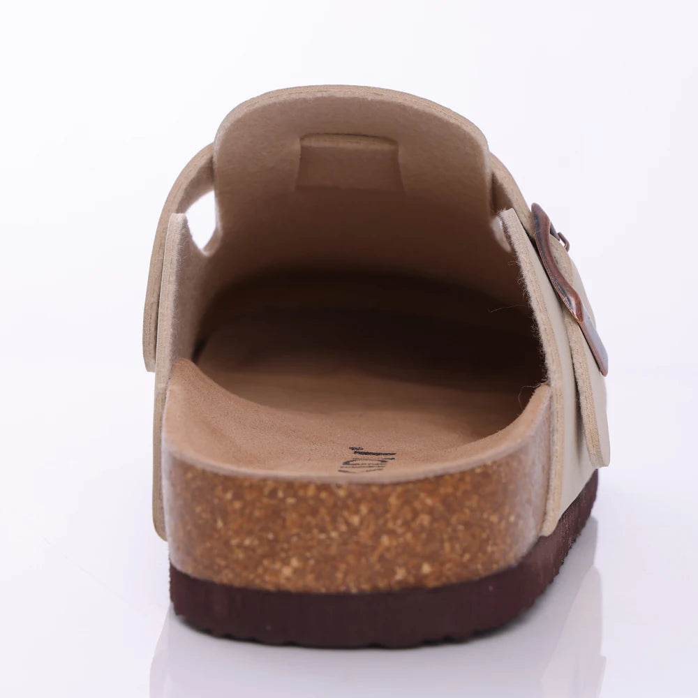 Shevalues Men's Suede Clogs Soft Leather Mules Men New Summer Men Cork Sandals Comfort Slip On Unisex Clogs With Arch Support
