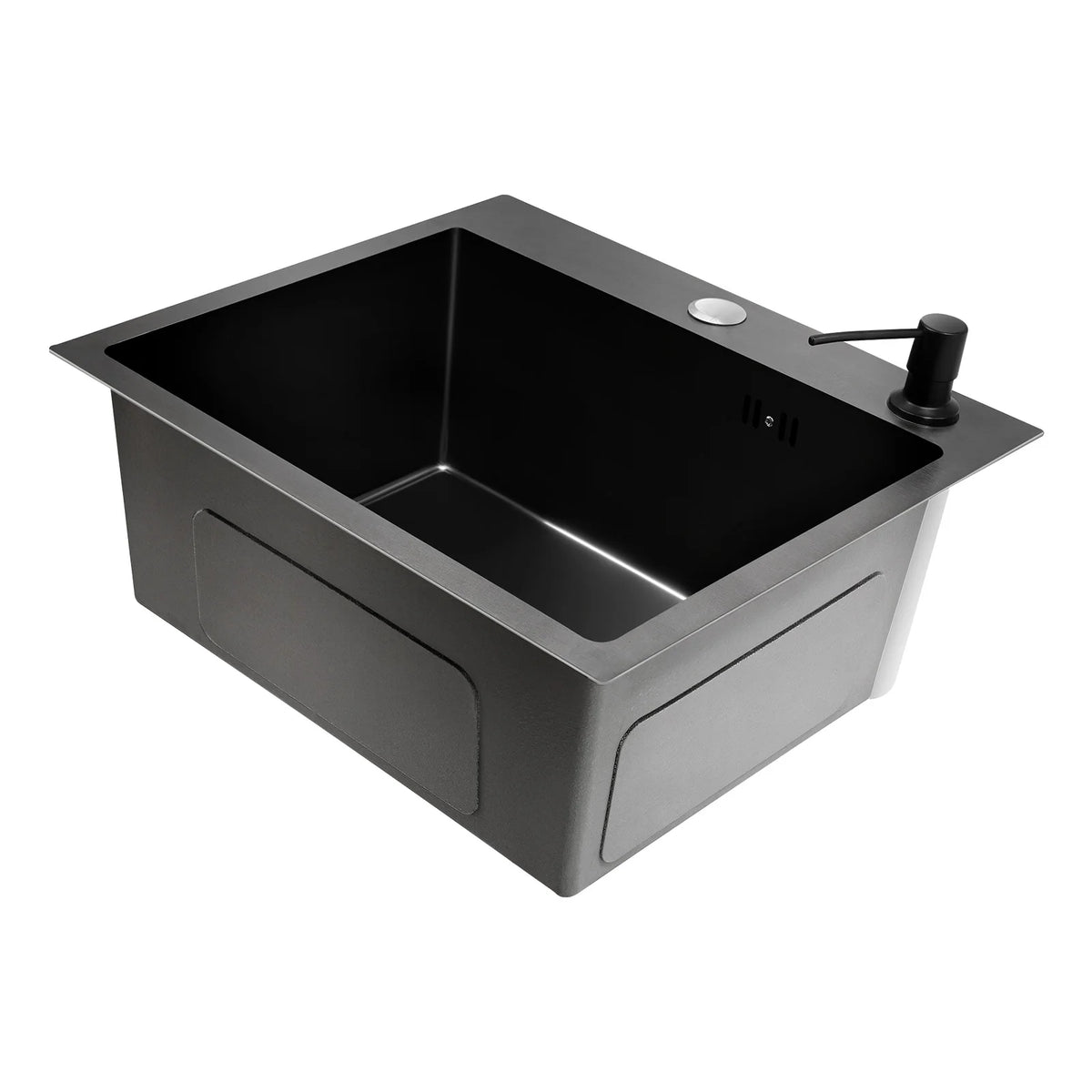 High-Class Kitchen Sink Complete Set,45*40*20Cm,201 Stainless Steel Durable Large Capacity Clean Sink，Single Bowl Black Sink