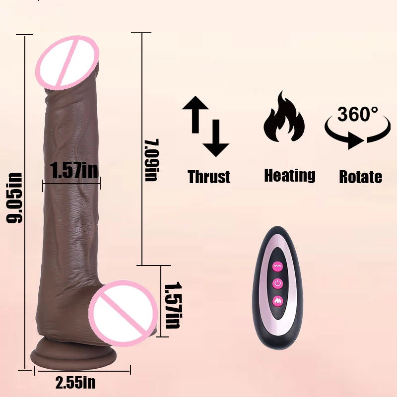 Realistic Large Dildo Vibrator Penis Telescopic Swing Heating Silicone Dildos for Women Remote Control Vibrators Sex Toys