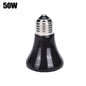 1PCS Heat Emitter Bulb 25-75W Black Ceramic Pet Reptile Breed Light Brooder Lamp Bulb For Home Pet Renovation Accessories