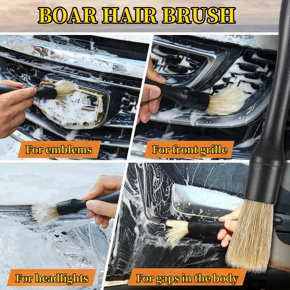 Car Wash Cleaning Detailing Brushes Automotive Interior Dust Brush Dashboard Air Outlet Cleaning Brush Auto Wheel Brush