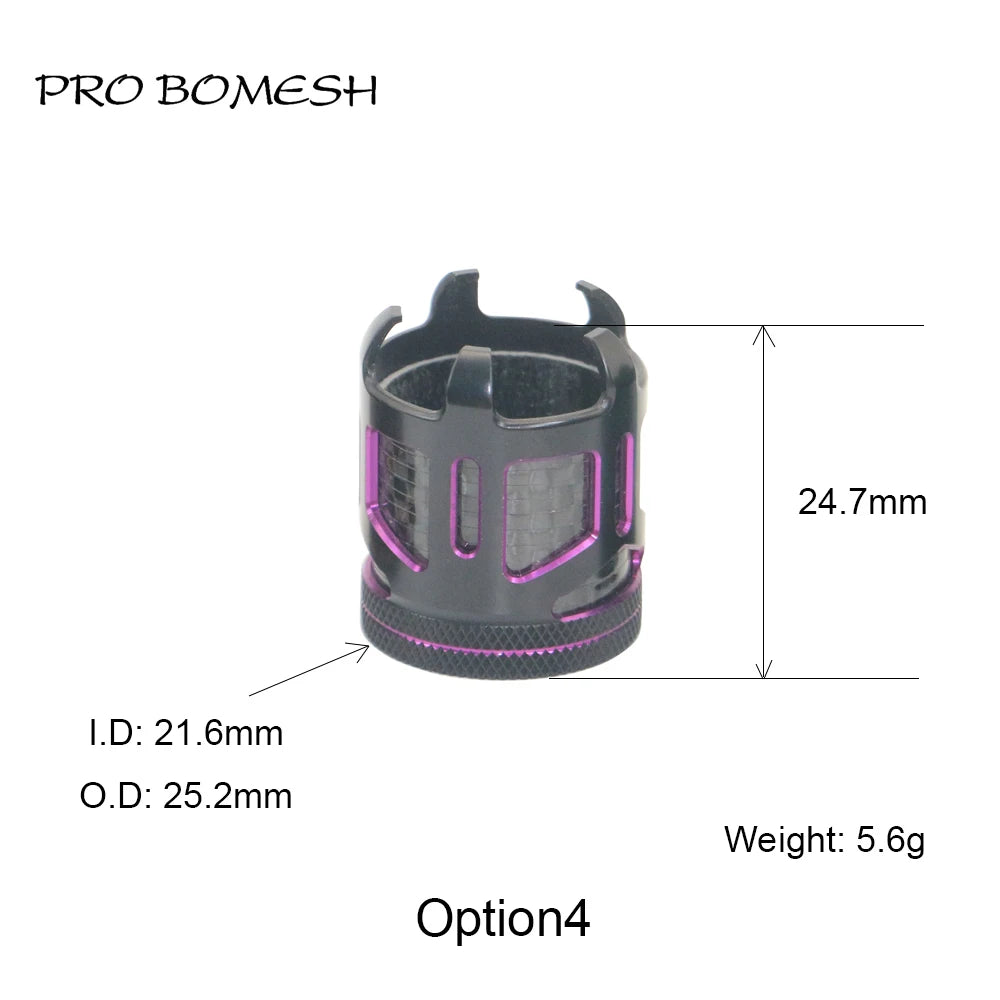 Pro Bomesh Aluminum Locking Nutt Fishing Reel Seat Decorative Trim Part DIY Fishing Rod Component Accessory