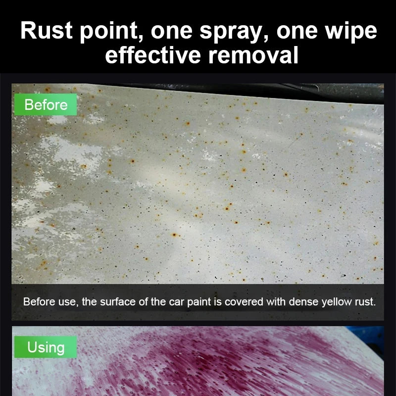 Iron Remover Car Detailing Spray Dissolve Brake Dust Rust Stain Cleaner Safe For Car Paint Alloy Wheel Rim Metal Surfaces