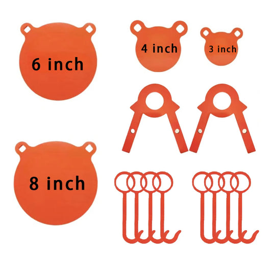 10mm thickness orange panda-shaped AR500 steel shooting practice target plate, suitable for live ammunition, strong and durable.