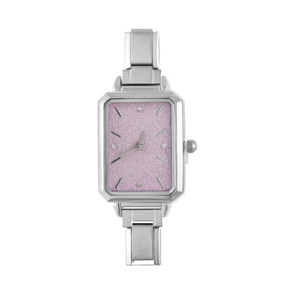 Fashion Colorful Dial Square Stainless Steel Women Watch Head Fit 9mm Bracelet For Party Friend Wife Birthday Jewelry Gifts