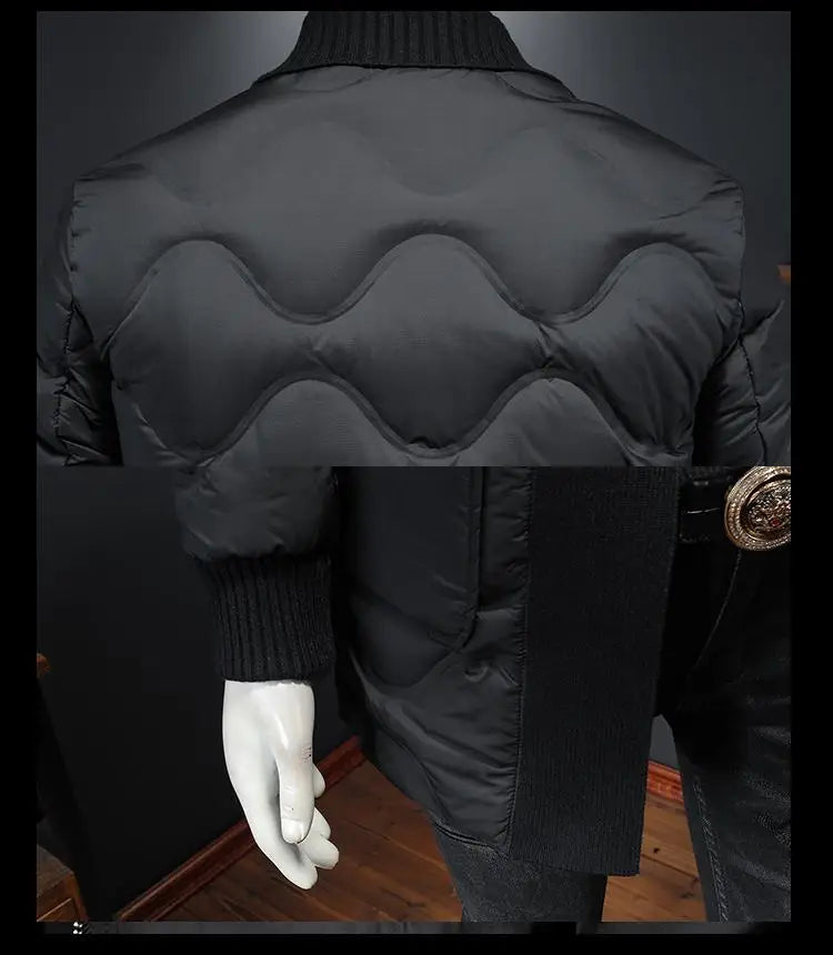 High quality 2025 Winter 90% White Duck New Fashion British Style Casual Loose Slim Mid-length Down Jacket