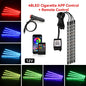 Car Interior Light Ambient Light with USB Cigarette Decorative Lamps RGB Car Footwell Light with Remote/Voice Control